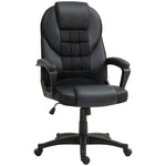 High Back Pu Executive Leather Desk Hair | Black
