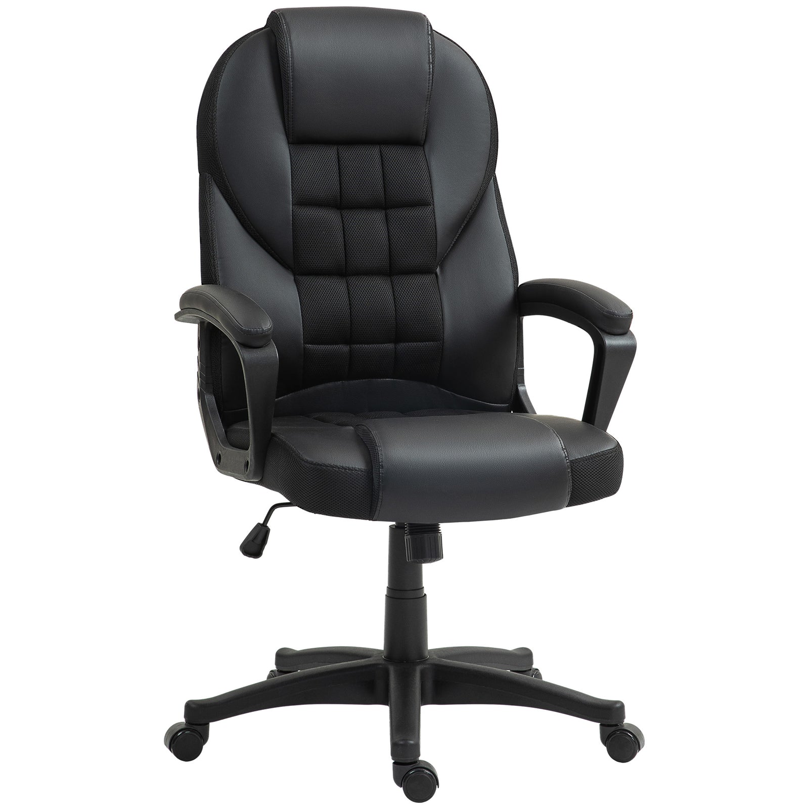 High Back Pu Executive Leather Desk Hair | Black