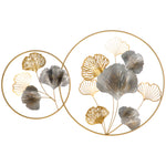 Minimalist Metal Wall Art Ginkgo Leaves Hanging Sculpture