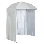 Fishing Umbrella With Side Canopy | White