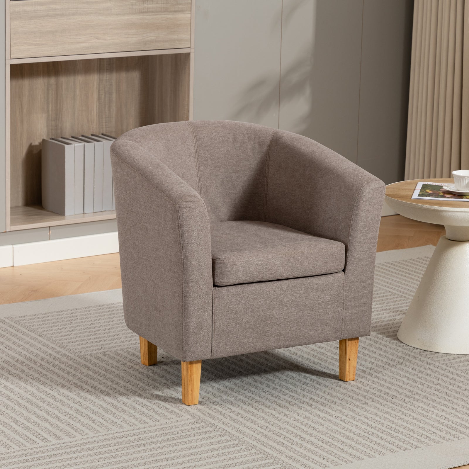 Millie Fabric Accent Chair | Brown