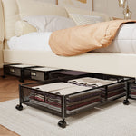 Living and Home Metal Underbed Wheeled Storage Container