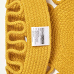 Crochet Braided Round Rug | 90cm | Mustard