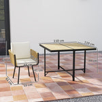 5 Piece Garden Furniture Set, Garden Dining Set With 4 Chairs | Beige