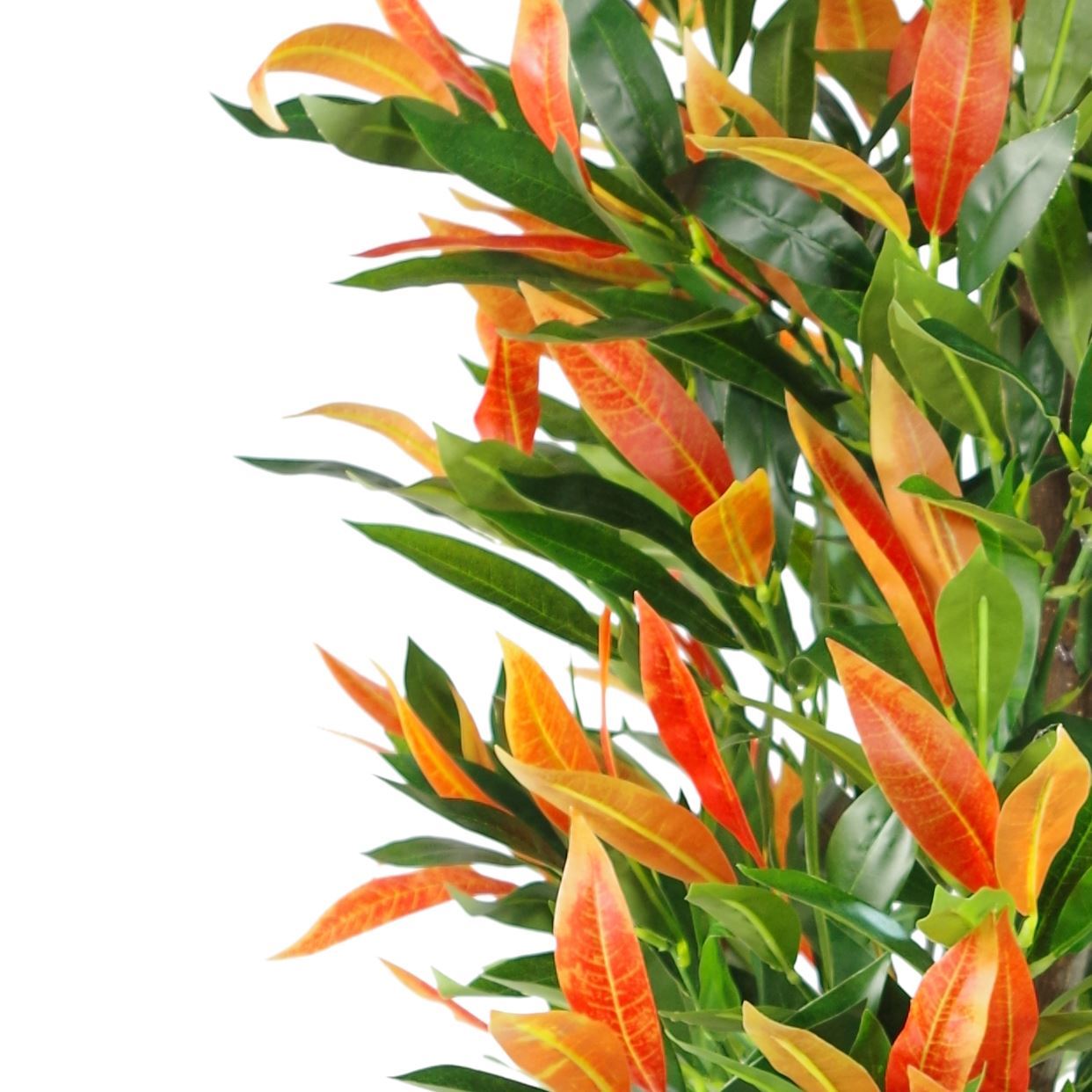 130cm  Realistic Red Robin Artificial Ficus Tree Photinia Red Green
