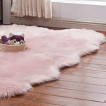 Irregular Shaped Super Soft Shaggy Area Rug | Pink