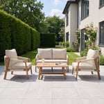 Andria 4-seat Rope Garden Lounge Set | Beige