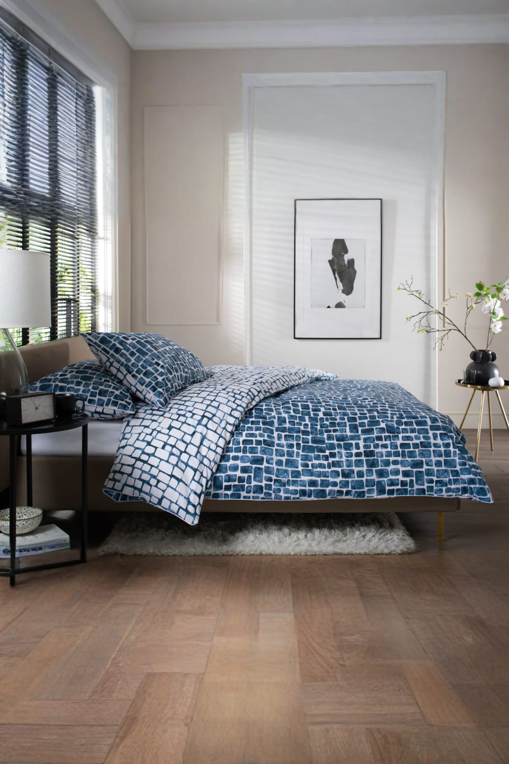 Tulle Extrasoft 100% Cotton Duvet Cover Set – Soft & Breathable Bedding | King | Navy Blue
