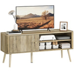 HOMCOM Tv Stand Cabinet With Storage For Tvs Up To 55 Inches, Oak