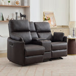 Hudson 2 Seat Rocker Recliner Sofa With Centre Console | Brown