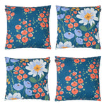 Floral Indoor Outdoor Cushion Set Of 4 Water Resistant Cushions