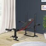 HOMCOM Adjustable Weight Bench W/ Leg Developer, Strength Training