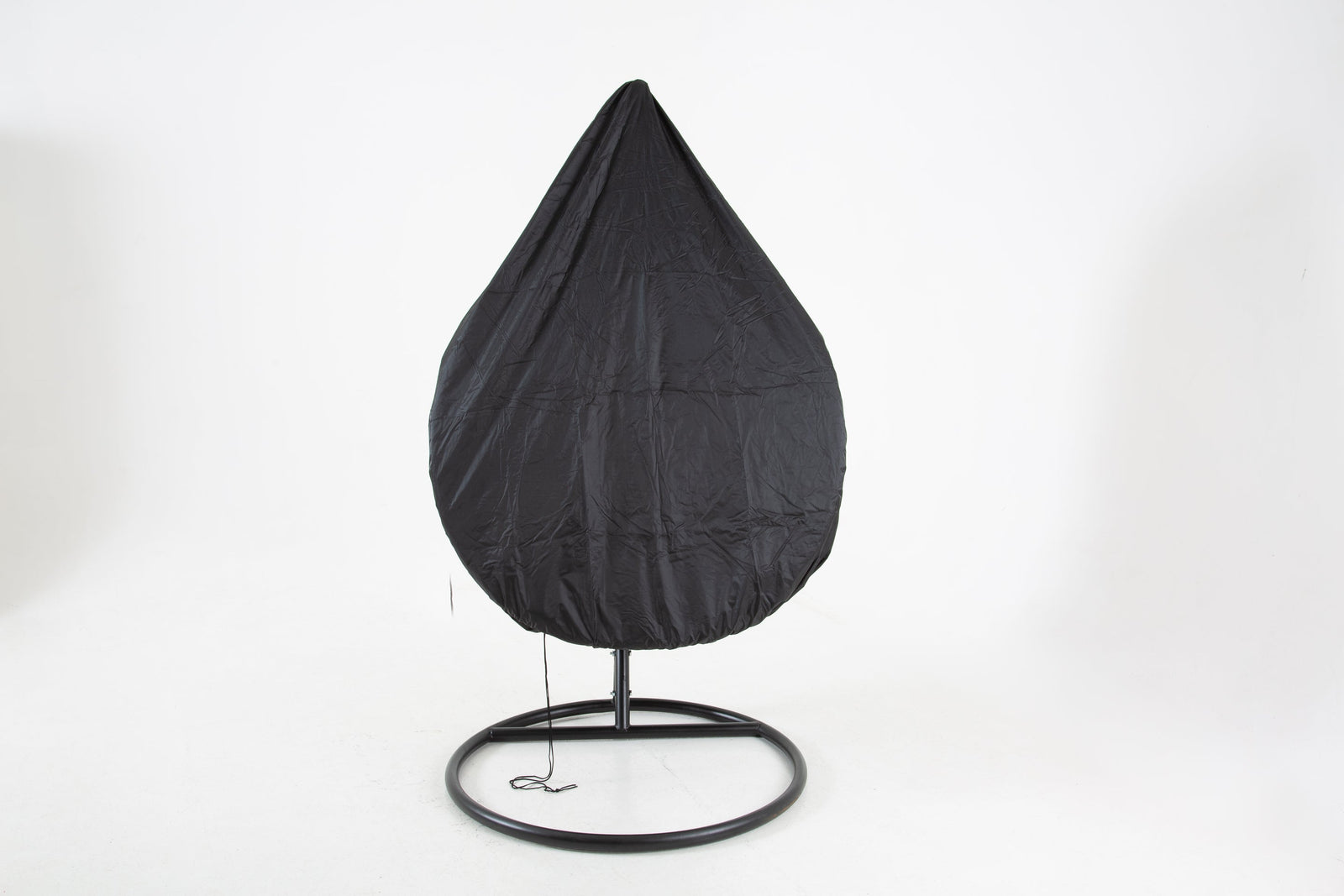 Luxurious Onyx Black Hanging Swing Pod Egg Chair With Deep Grey Cushions | 56 - 121cm | Charcoal Gray