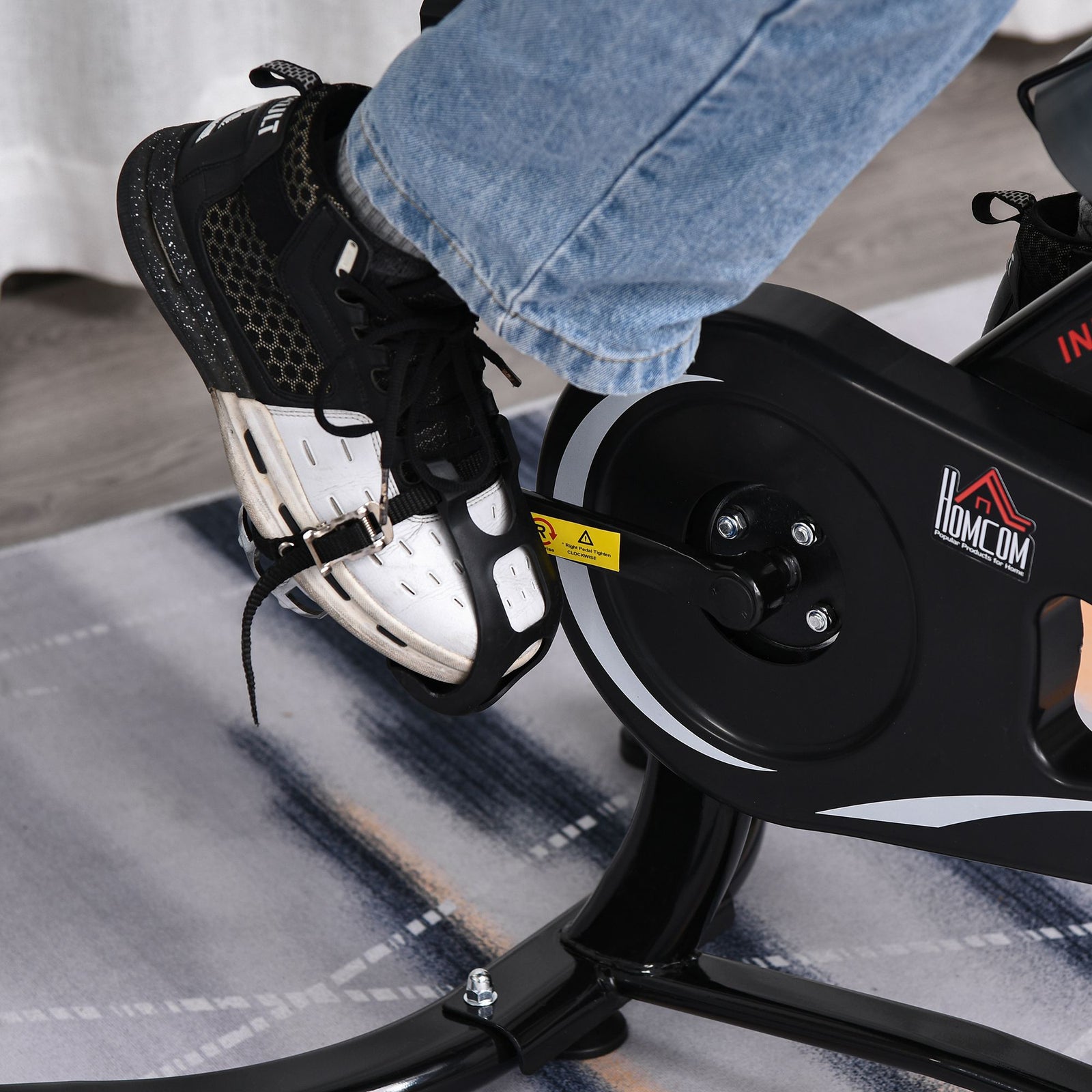 Exercise Bike Indoor Cycling With Lcd Monitor - Black | Black