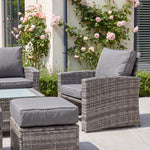 Dovera 6 Seat Rattan Patio Set | Grey