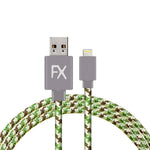 Nylon Usb Camouflage Phone Charging Wire Braided Cable, 3 Meter | Green