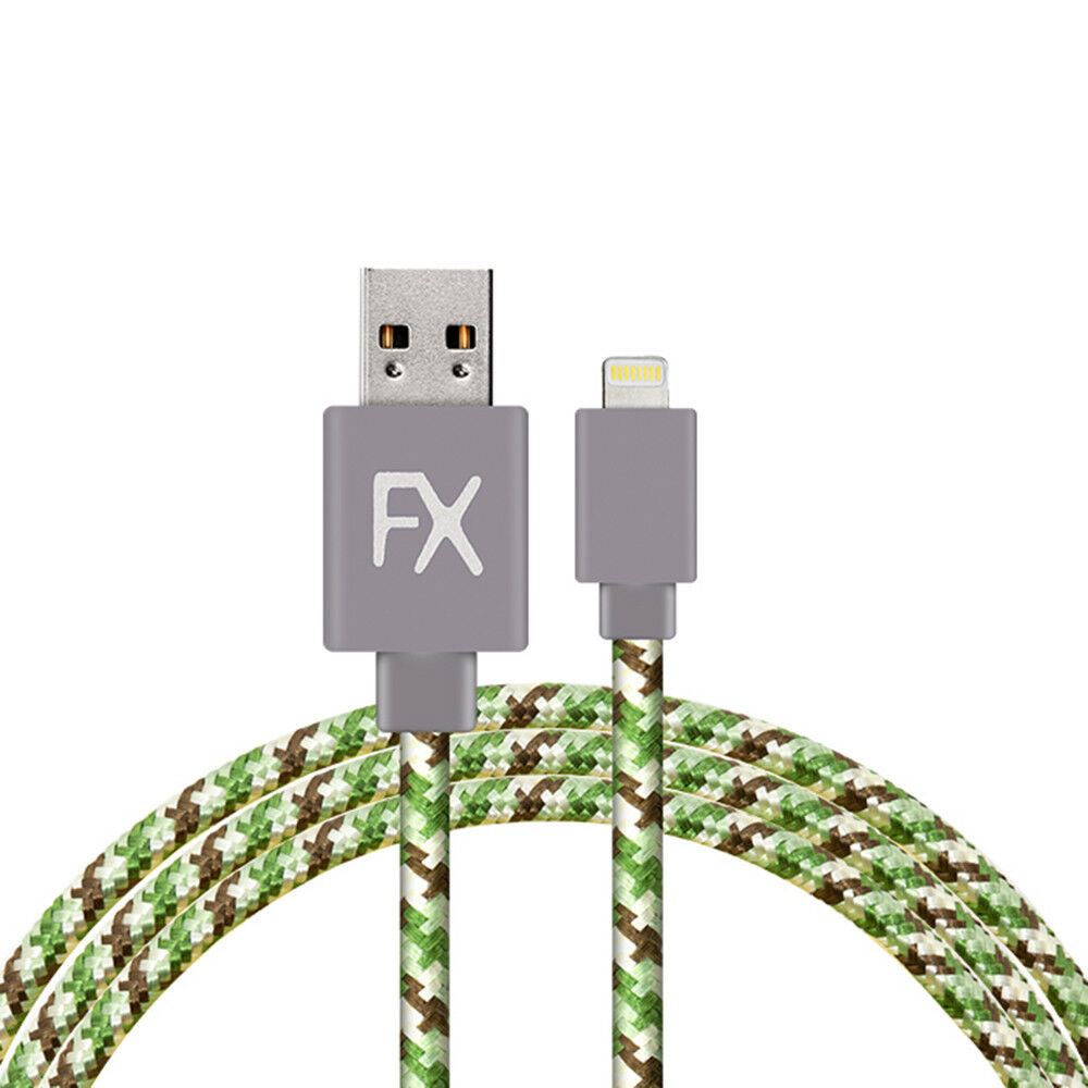 Nylon Usb Camouflage Phone Charging Wire Braided Cable, 3 Meter | Green