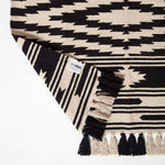 Dinan Black & White Kilim Cotton Rug | 150cm x 95cm | Black & White