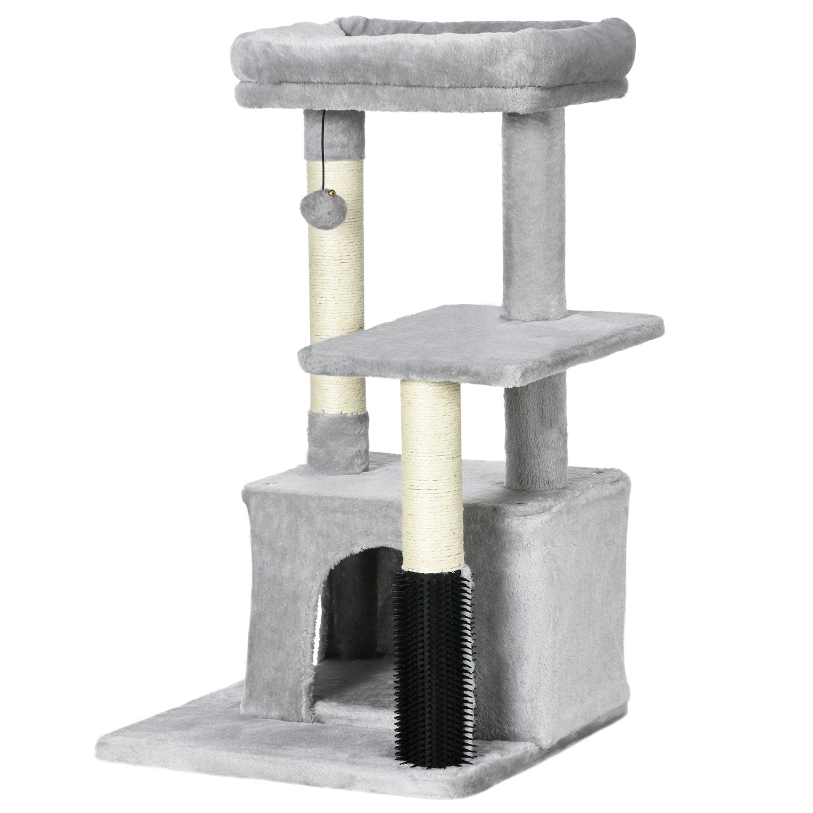 Cat Tree Climbing Activity Center W/ Scratching Massage Toy Hanging Ball