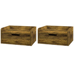 Floating Nightstand Set Of 2, Nightstand With Drawer | Set of 2 | Brown