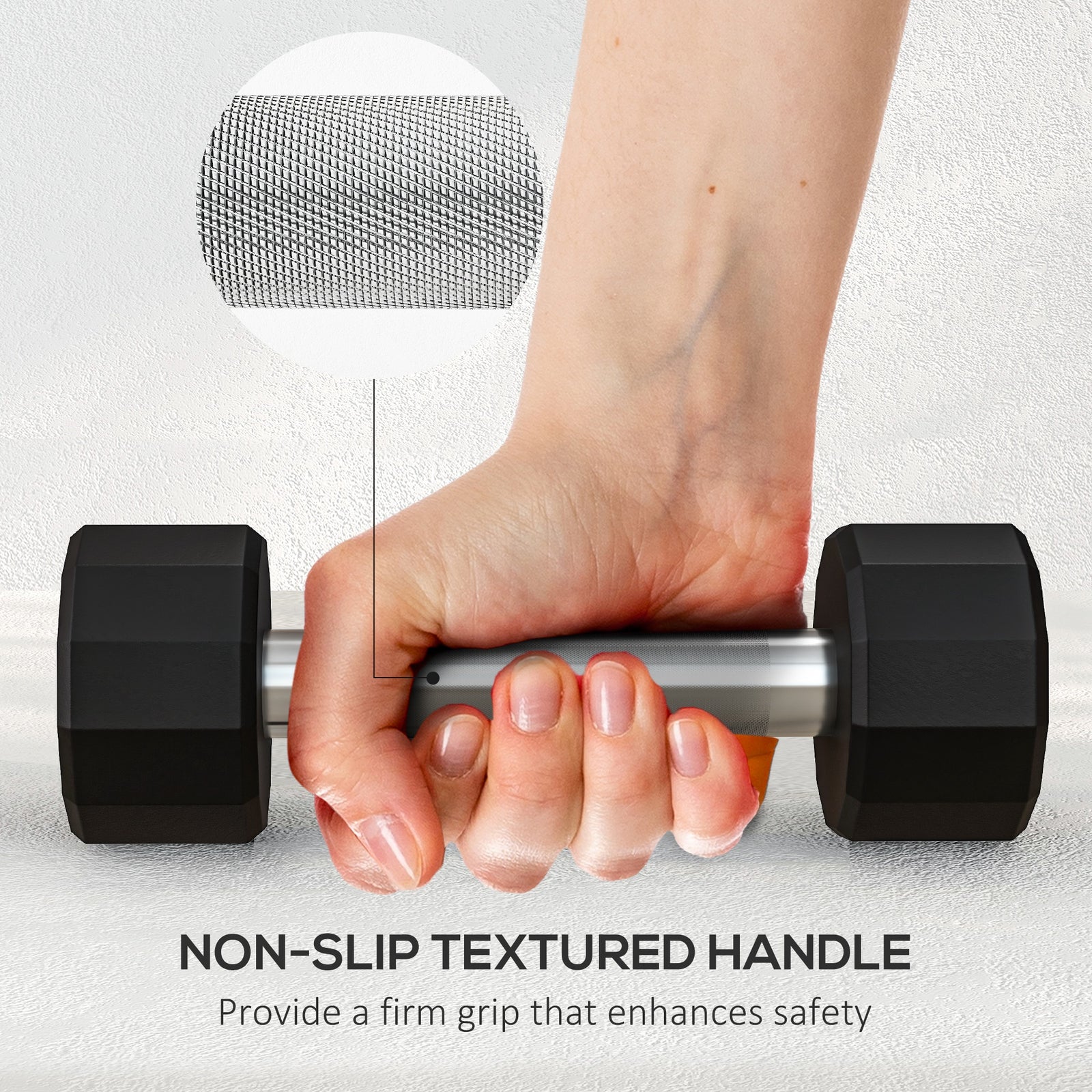 2 X 2kg Dumbbells With Non-slip Grip