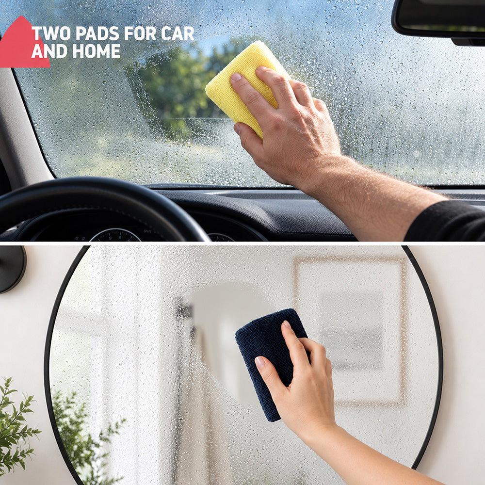 Hillington Windscreen Cleaning Pads Microfibre Demister Car Glass