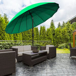 2.5m Curved Parasol With Metal Pole | Green