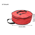 Christmas Wreath Decoration Zip Up Sack Fabric Storage Bag