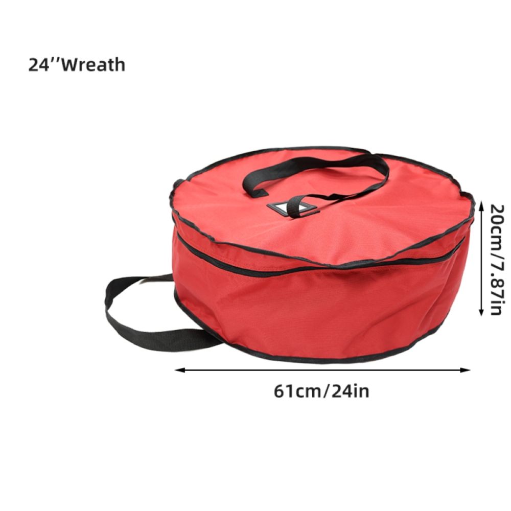 Christmas Wreath Decoration Zip Up Sack Fabric Storage Bag