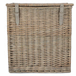 Wicker Antique Wash Vintner Storage Picnic Basket | Large | Gray