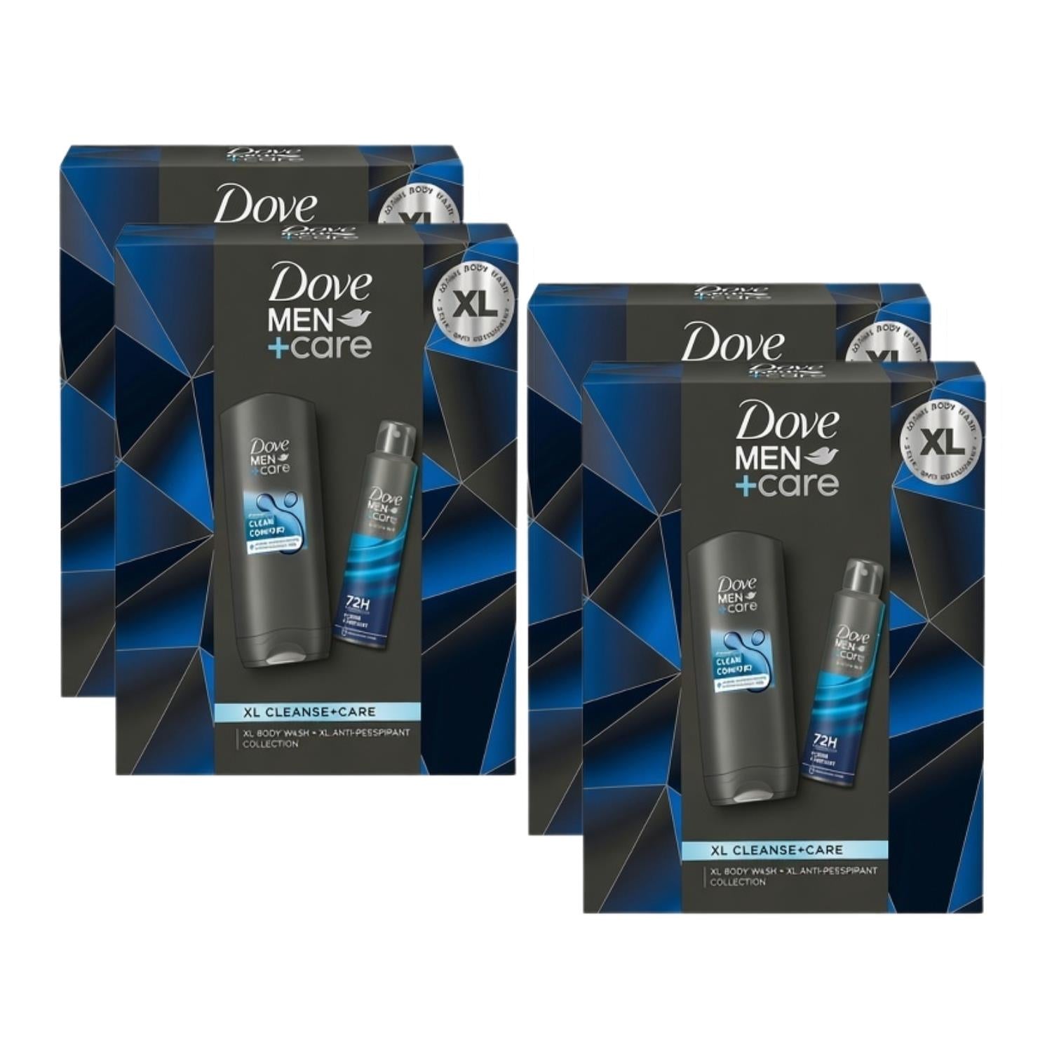 Cleanse And Care Xl Duo Gift Set For Him, Body Wash And Deodorant | Set of 4