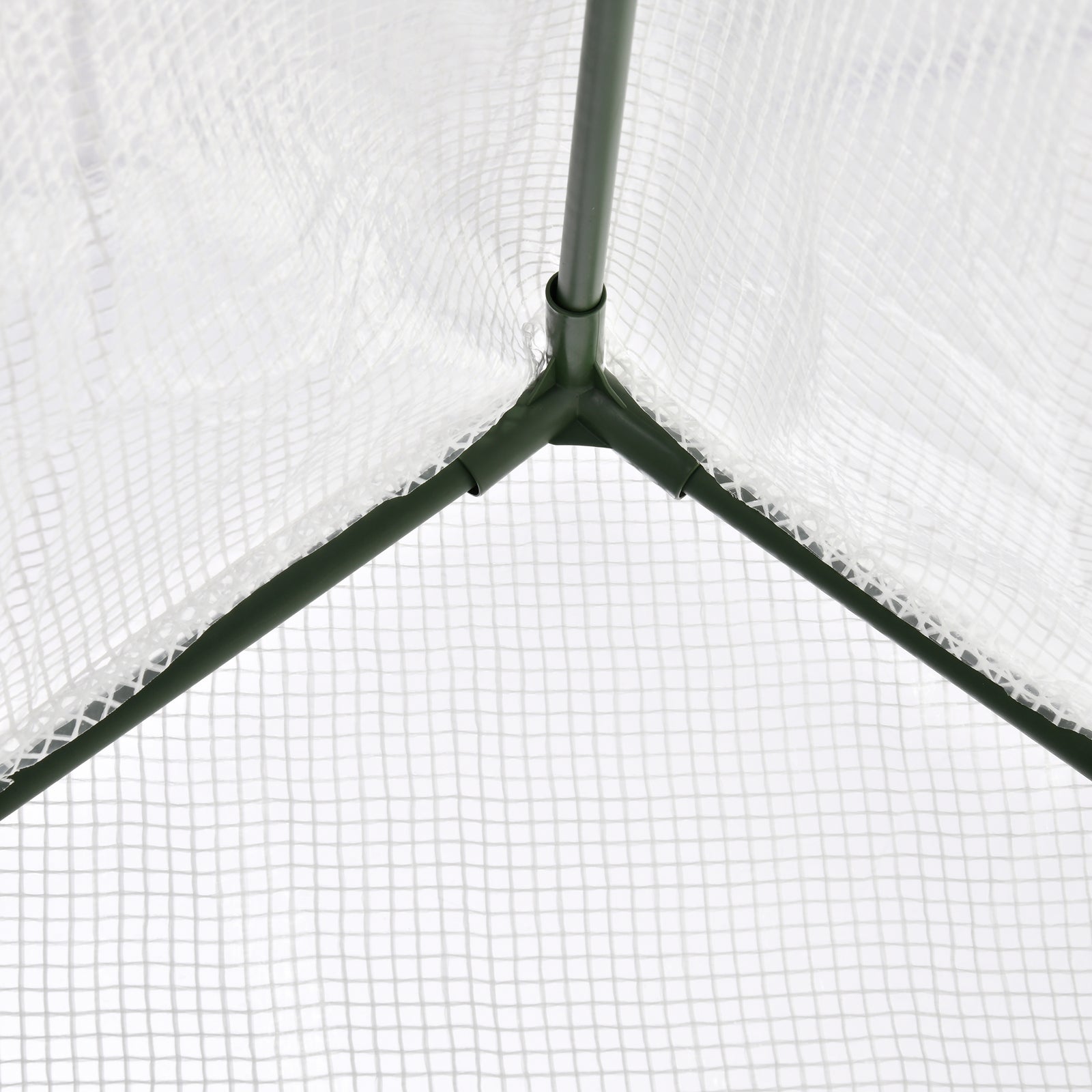 Walk-in Greenhouse W/ Steel Frame & Pe Cover