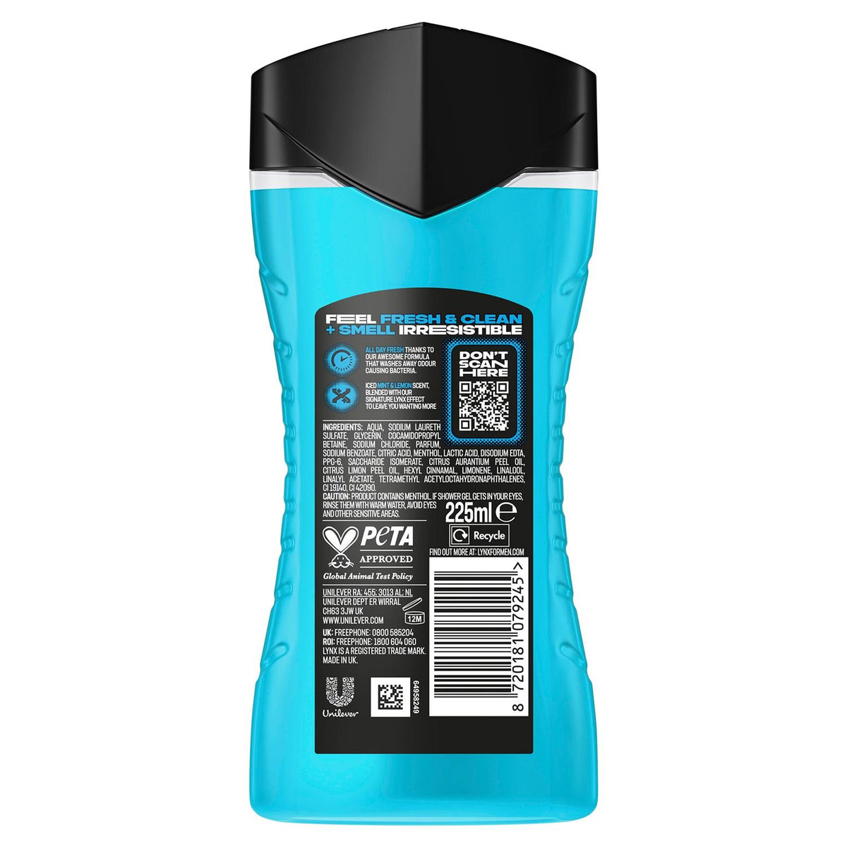 Ice Chill 12h Refreshing Fragrance Shower Gel Body Wash For Men, 225ml | Set of 1