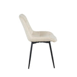 San Diego Marble Top Dining Table With Erica Velvet Chairs | Cream