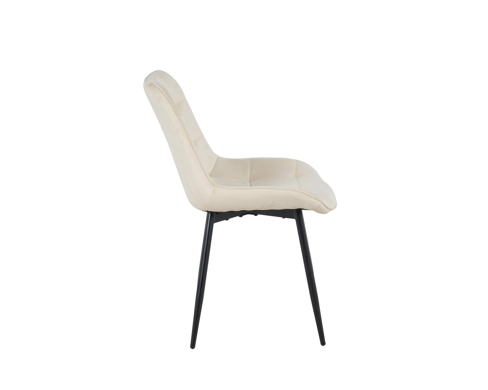 Erica Plush Velvet Comfort Dining Chairs - Set Of 4 | One Size | Beige