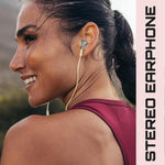 Bass Enhancement One-touch Remote, Stereo Earphones | Cream