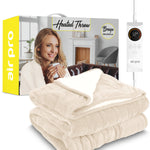 Heated Electric Blanket With Digital Controller, 6 Heat Settings | Single | Beige