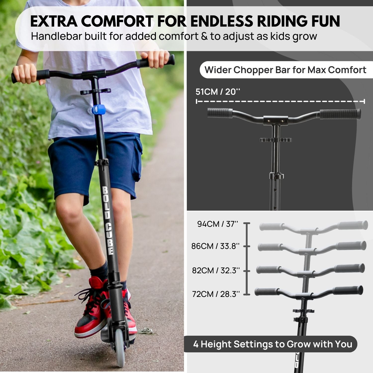 Deluxe 2 Wheel Scooter | Black
