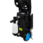 1600w Electric Pressure Washer, 90 Bar High Power Cleaner With Hose Reel, Foam Nozzle & 5m Hose, Portable Outdoor Cleaning Machine | White