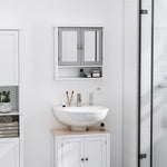 Wall Mounted Mirror Cabinet W/ Double Mirror Doors