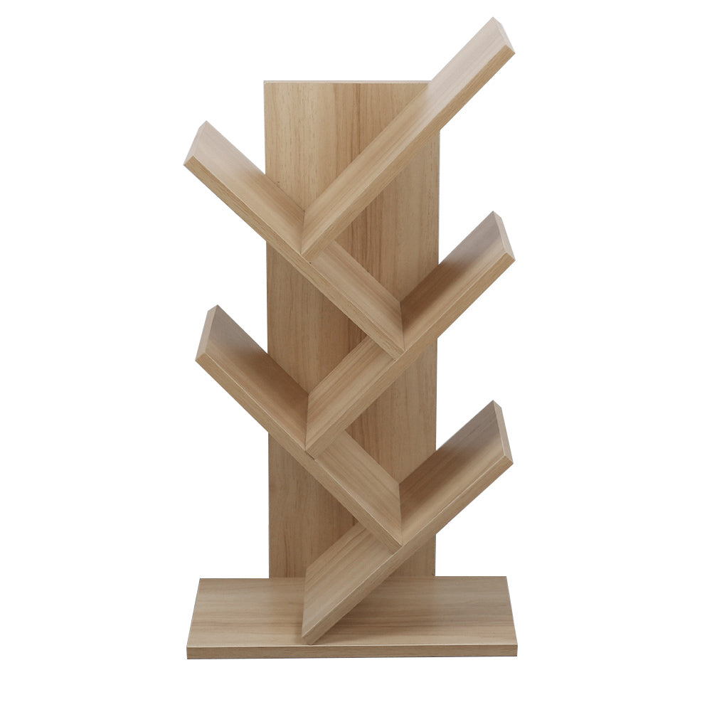 Rustic Standing Tree Bookshelf Wood Display Rack