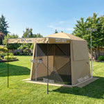 Pop Up Gazebo Waterproof With Awning 2 X 2 M | Khaki