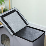 Outdoor Cat House, Feral Cat Cave With Elevated Base, Grey
