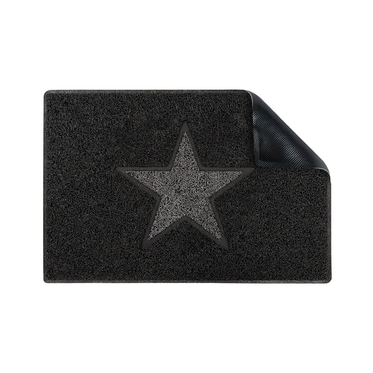 Star Medium Doormat With Coloured Star | Medium | Black