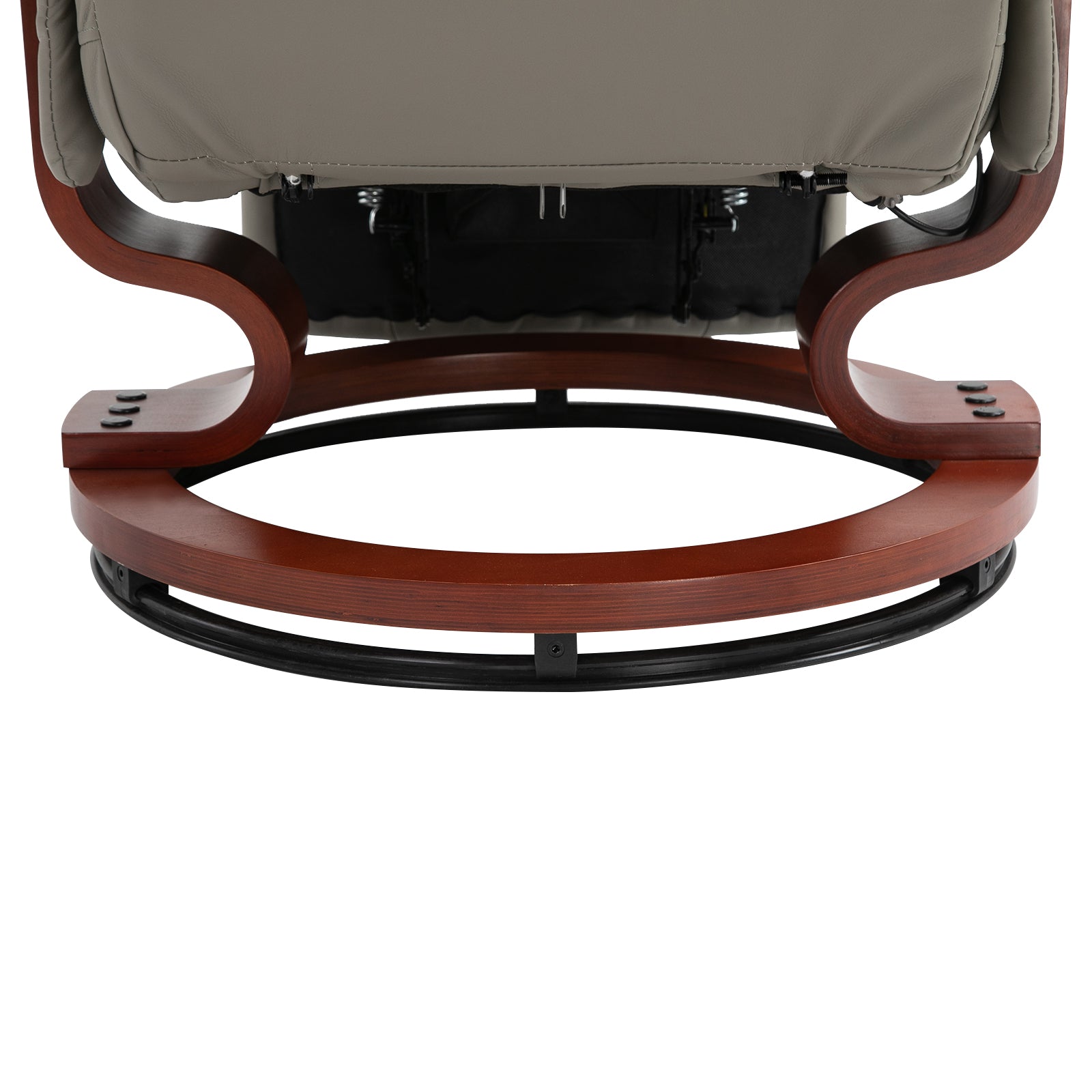 Ergonomic Office Recliner Chair Pu Leather Armchair Lounger | One Size | Gray