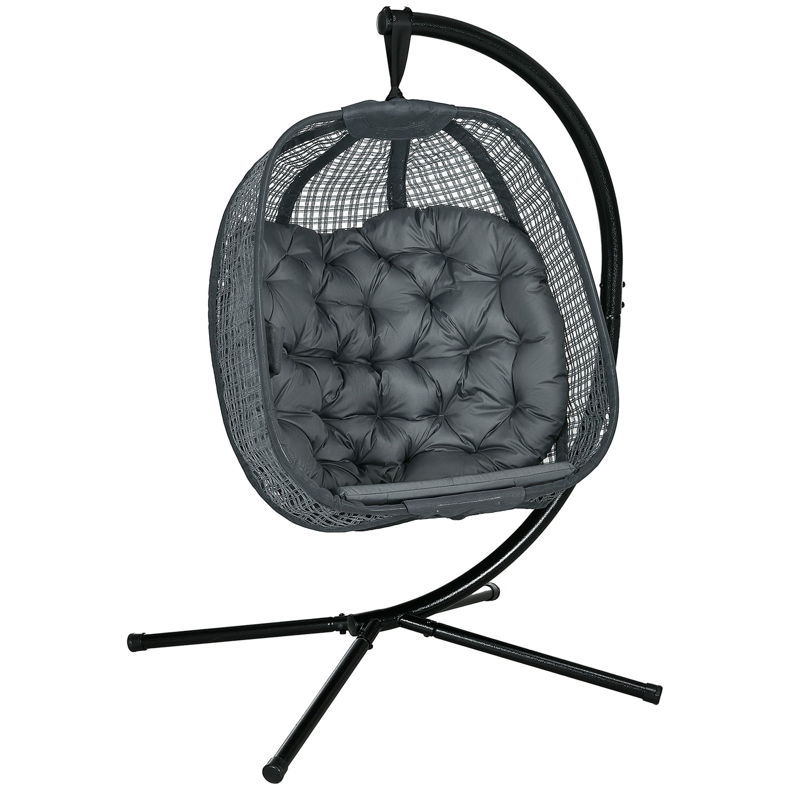 Egg Chair With Foldable Basket, Cup Holder