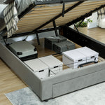 Double/kin Bed Frame Storage And Adjustable Velvet Headboard | Double