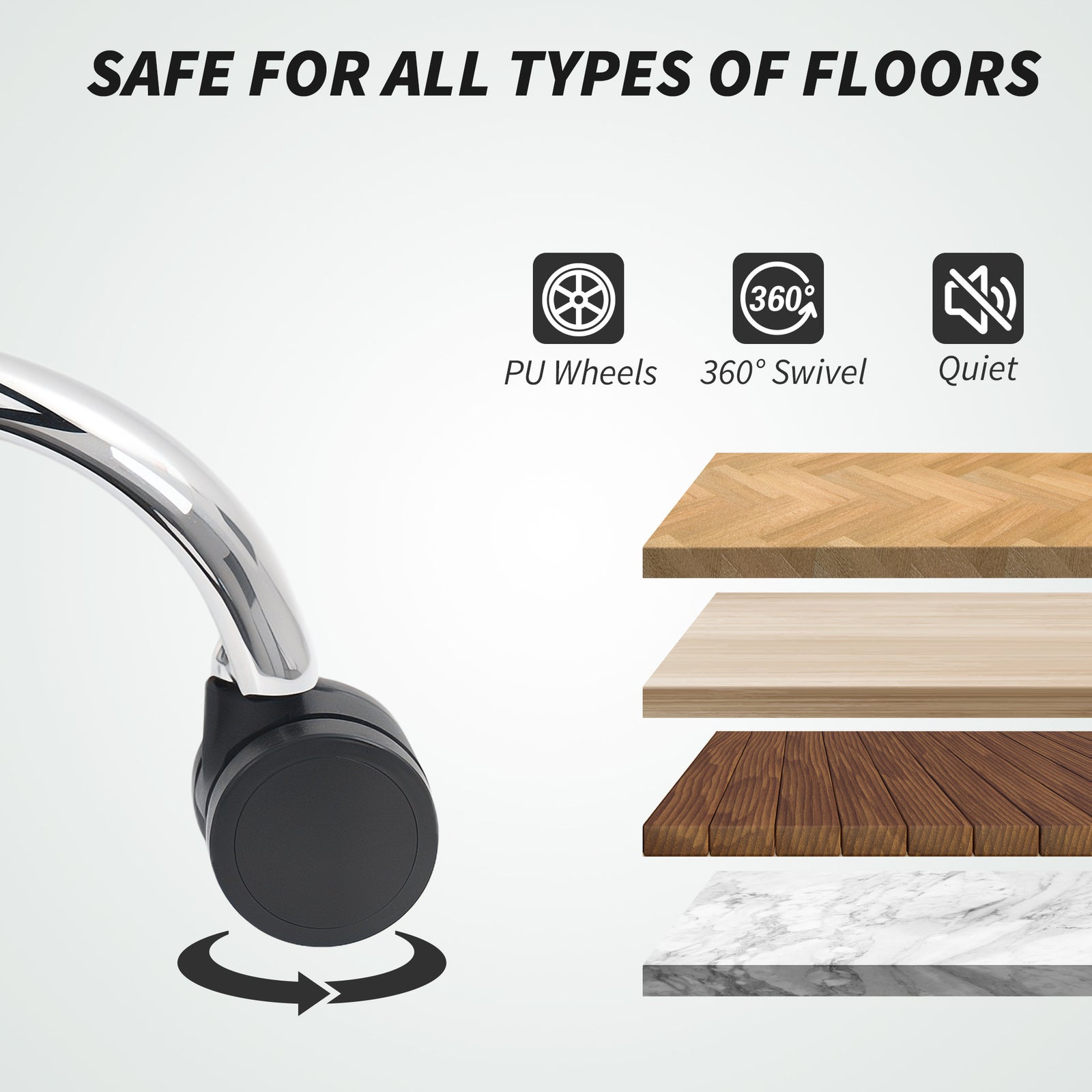 Office Chair, Swivel Wheels | Black