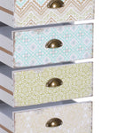 Storage Chest Unit Dresser 5 Drawer Retro Style Wood