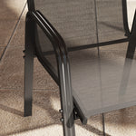 Set Of 4 Garden Dining Chair Set Outdoor With High Back